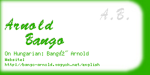 arnold bango business card